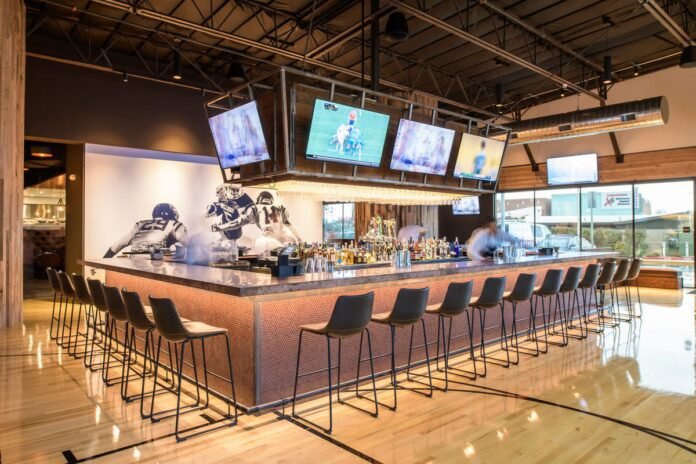 Sports Bars Lined With